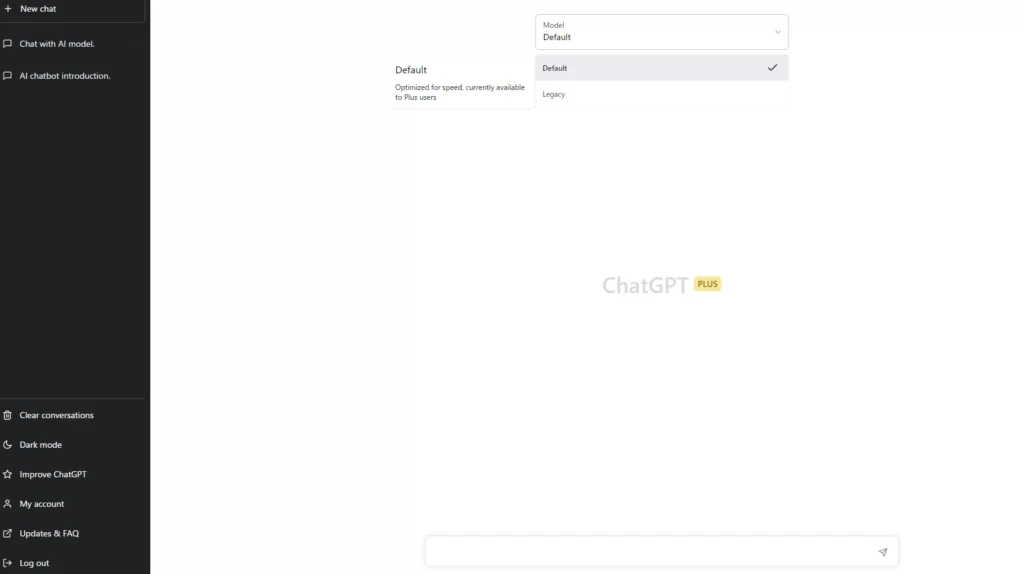 Chat GPT Plusのホーム画面